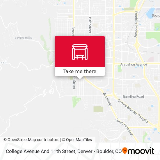 College Avenue And 11th Street map