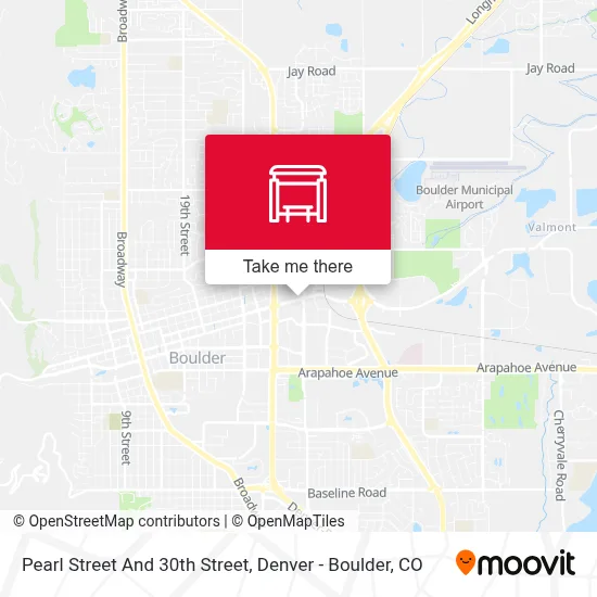 Pearl Street And 30th Street map