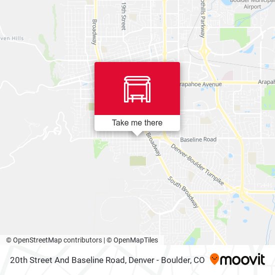 20th Street And Baseline Road map