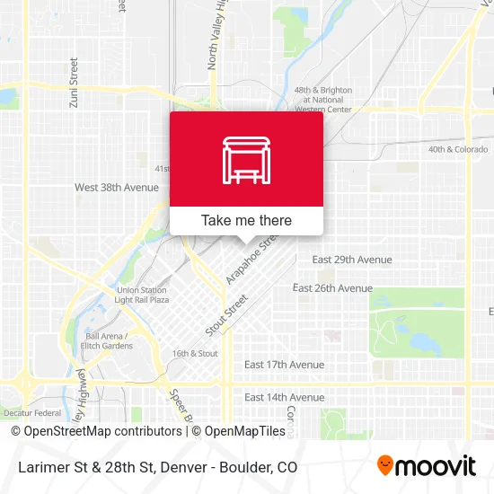 Mapa de Larimer St & 28th St