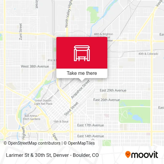 Mapa de Larimer St & 30th St