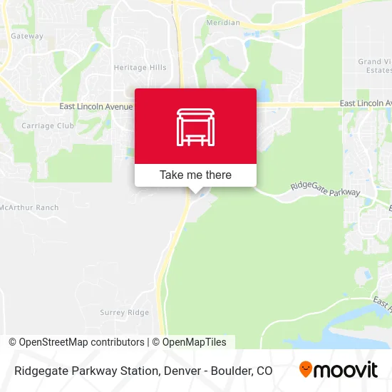 Ridgegate Parkway Station map