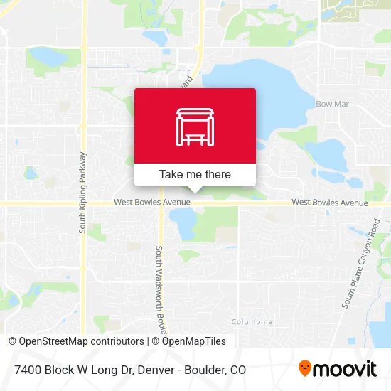 7400 Block W Long Dr map