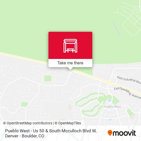 Pueblo West - Us 50 & South Mcculloch Blvd W map