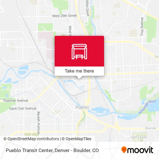 Pueblo Transit Center map