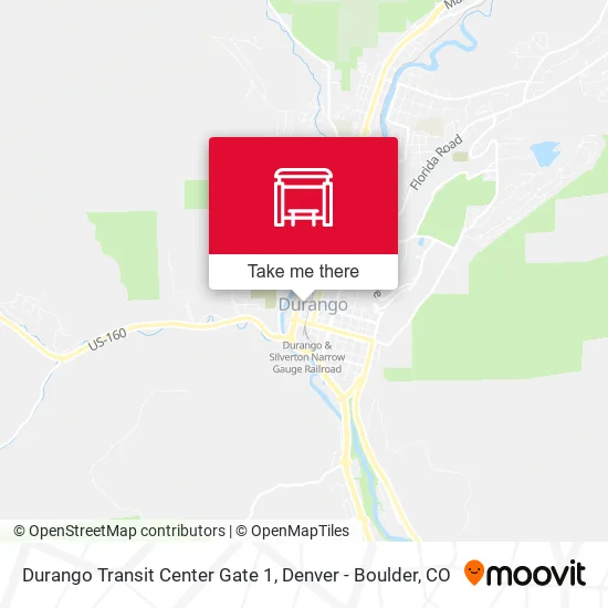 Durango Transit Center Gate 1 map