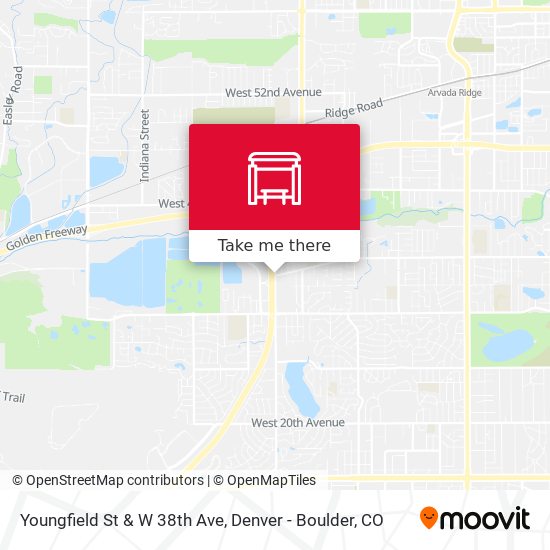 Youngfield St & W 38th Ave map