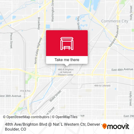 48th Ave / Brighton Blvd @ Nat`L Western Ctr map
