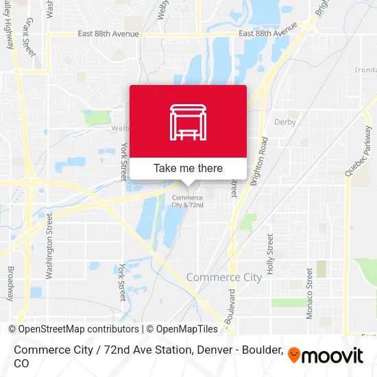 Mapa de Commerce City / 72nd Ave Station