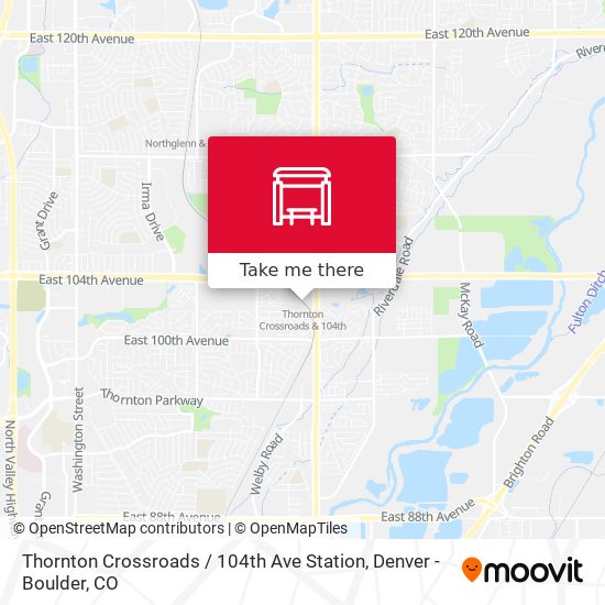 Thornton Crossroads / 104th Ave Station map