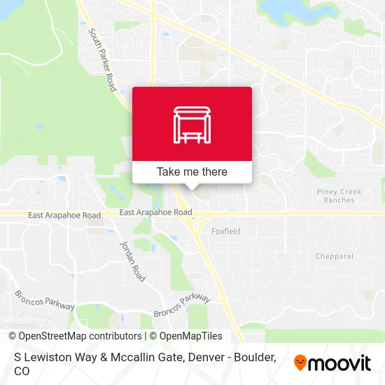 S Lewiston Way & Mccallin Gate map