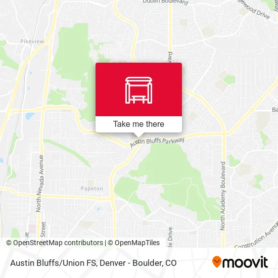 Austin Bluffs/Union FS map