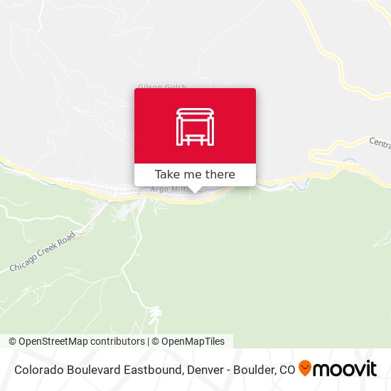 Colorado Boulevard Eastbound map