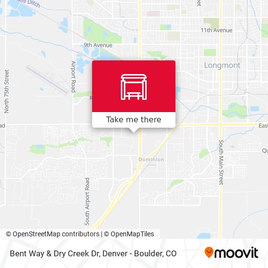 Bent Way & Dry Creek Dr map
