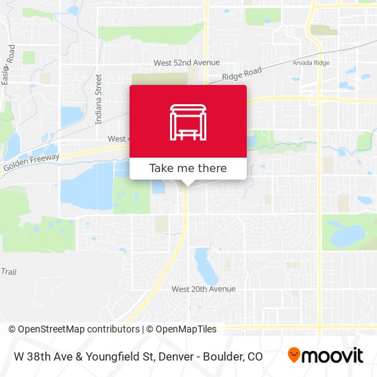 W 38th Ave & Youngfield St map