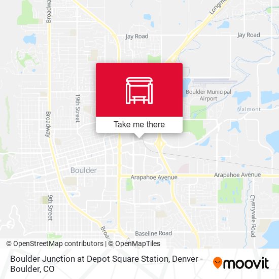 Boulder Junction at Depot Square Station map