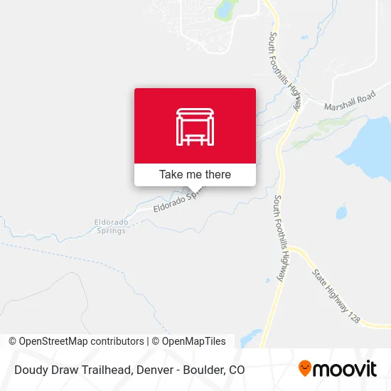 Doudy Draw Trailhead map