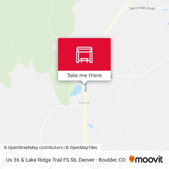Us 36 & Lake Ridge Trail FS Sb map