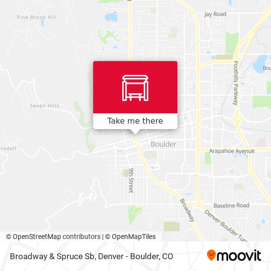 Broadway & Spruce Sb map