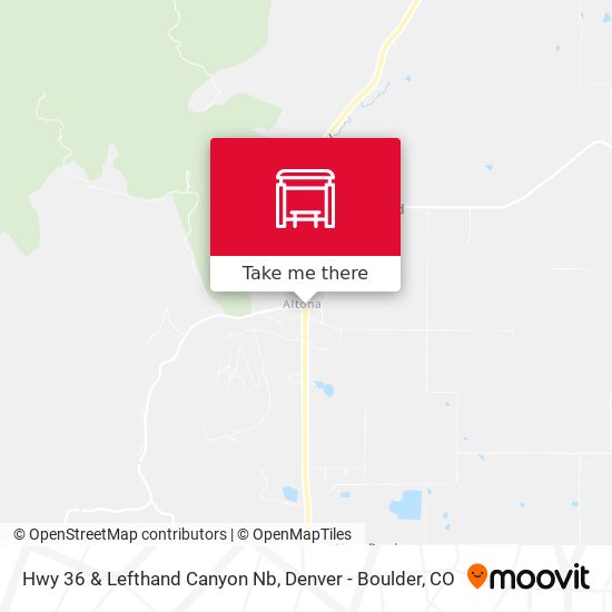 Hwy 36 & Lefthand Canyon Nb map