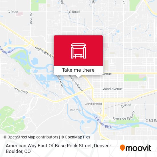 American Way East Of Base Rock Street map