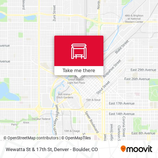 Wewatta St & 17th St map