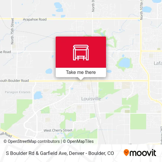 S Boulder Rd & Garfield Ave map