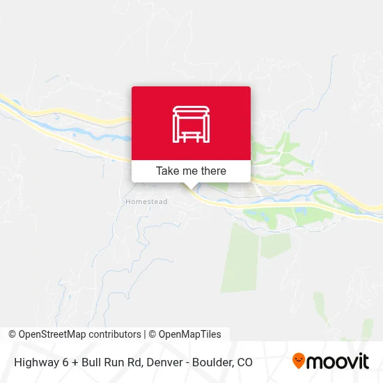 Highway 6 + Bull Run Rd map