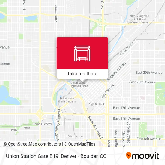 Mapa de Union Station Gate B19