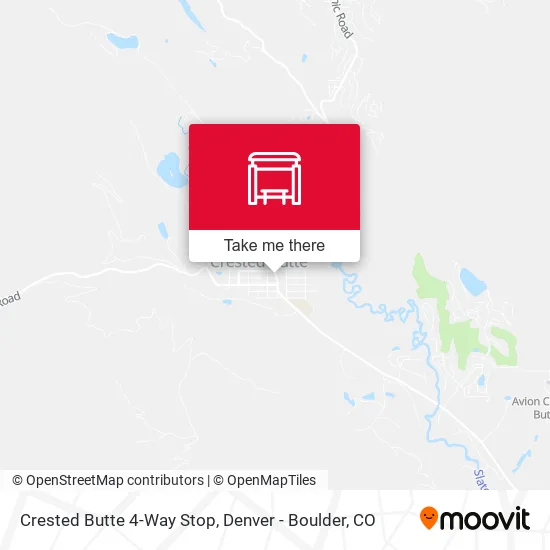 Crested Butte 4-Way Stop map