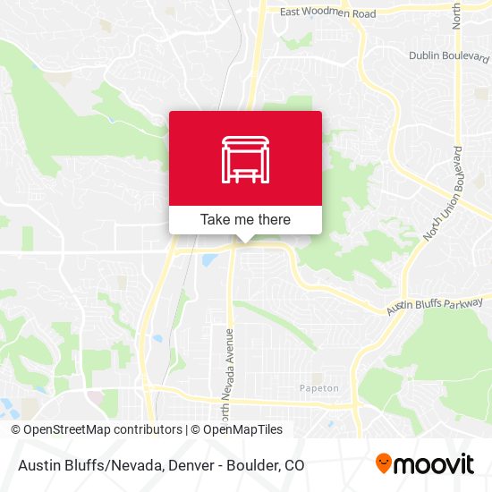 Austin Bluffs/Nevada map