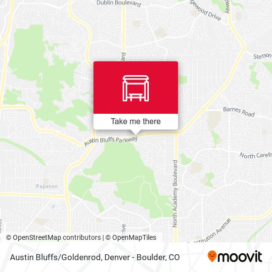 Austin Bluffs/Goldenrod map