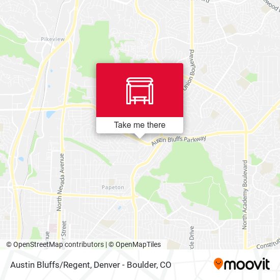 Austin Bluffs/Regent map