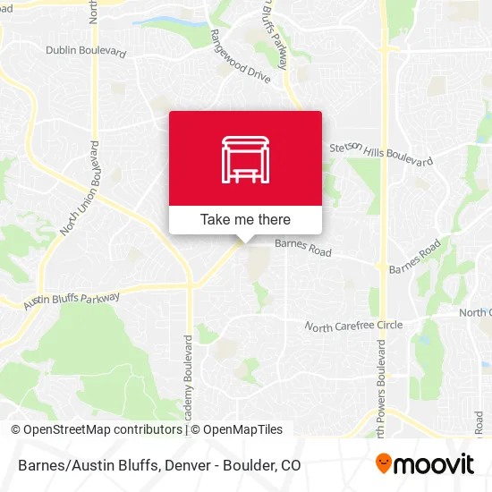 Barnes/Austin Bluffs map