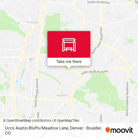 Uccs Austin Bluffs/Meadow Lane map