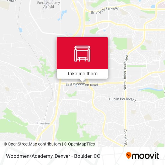 Woodmen/Academy map