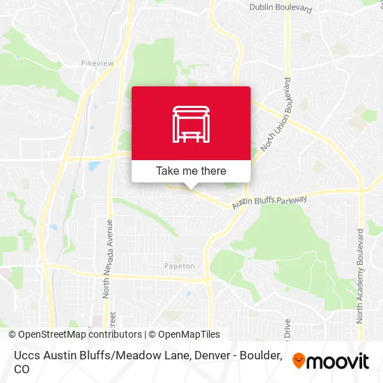 Uccs Austin Bluffs/Meadow Lane map