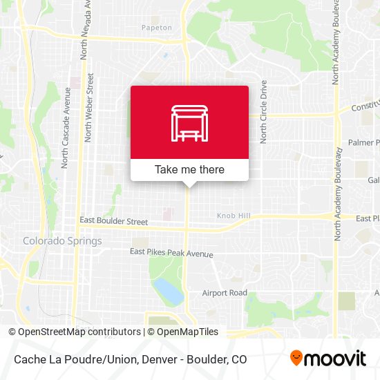 Cache La Poudre/Union map