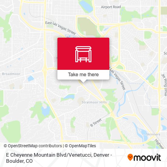 E Cheyenne Mountain Blvd / Venetucci map