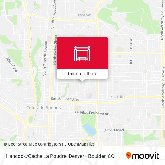 Hancock/Cache La Poudre map