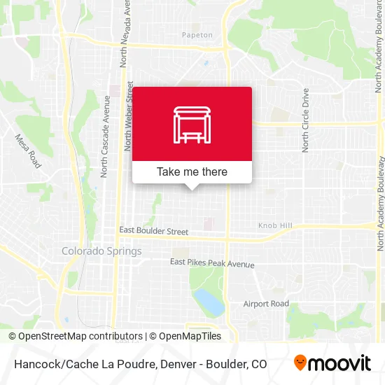 Hancock/Cache La Poudre map