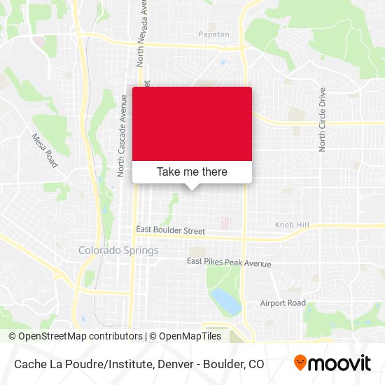 Cache La Poudre/Institute map