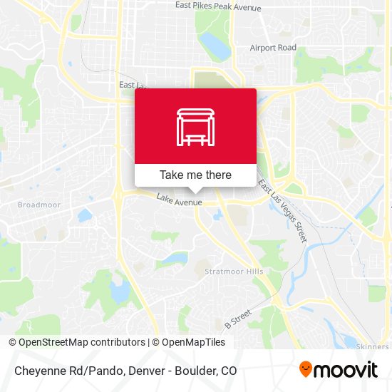 Cheyenne Rd/Pando map