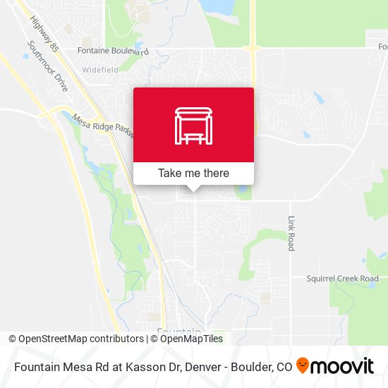 Mapa de Fountain Mesa Rd at Kasson Dr