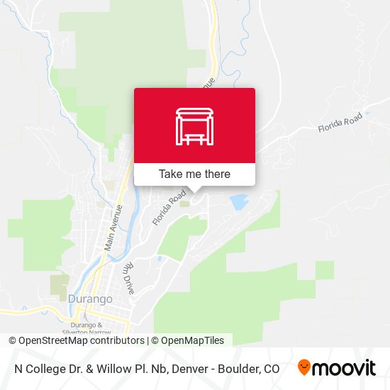 N College Dr. & Willow Pl. Nb map