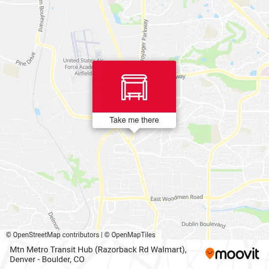 Mtn Metro Transit Hub (Razorback Rd Walmart) map