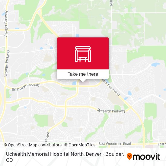 Uchealth Memorial Hospital North map