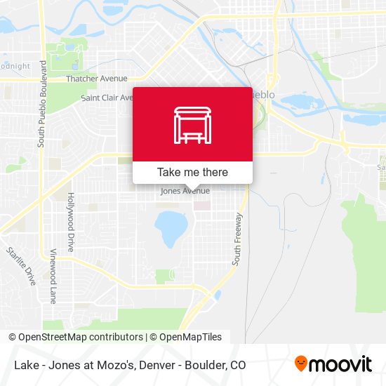 Lake - Jones at Mozo's map