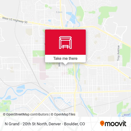 N Grand - 20th St North map