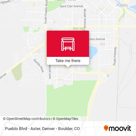 Pueblo Blvd - Aster map